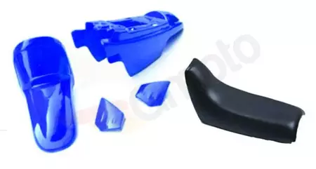 Modri plastični komplet + kompletni sedež + grafični komplet ART-3
