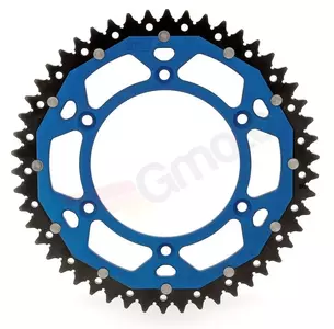 Dvousložkové zadní řetězové kolo z hliníkové oceli se samočištěním ART-897-51-BLU velikost 520 modrá - ART-TM-51-BLU