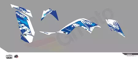 Kit déco KUTVEK Rotor bleu Yamaha Raptor 700