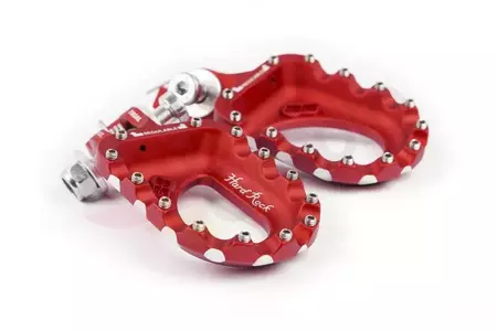 S3 aliuminio kryžminiai/enduro kojų atramos raudonos spalvos-2