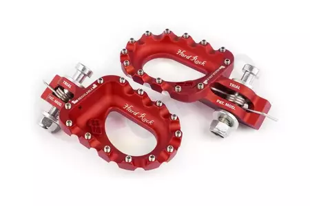 Podnóżki aluminiowe cross/enduro S3 czerwone-3