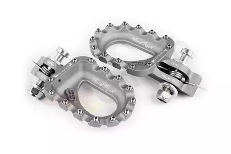 Podnóżki aluminiowe cross/enduro S3 srebrne-4