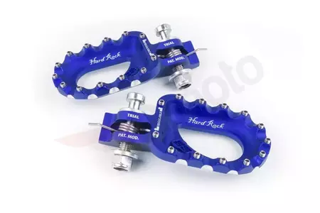 S3 hliníkové křížové/enduro opěrky nohou modré - ESK463U