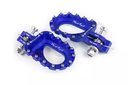 Podnóżki aluminiowe cross/enduro S3 niebieske-2