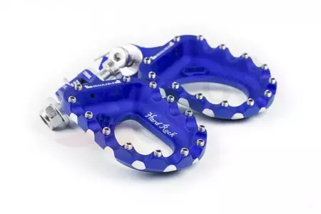 S3 Aluminium Kreuz-/Enduro-Fußstützen blau-4