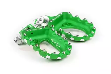 Hliníkové křížové/enduro opěrky nohou S3 zelené-4