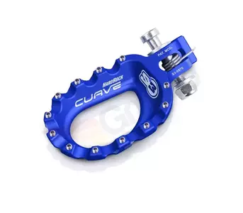 Podnóżki Curve Footrests S3 Aluminium niebieskie-2