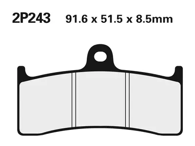 Plaquettes de frein NISSIN route semi-métallique - 2P-243-3