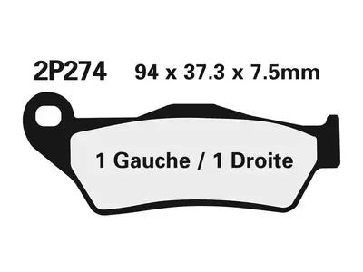 Klocki hamulcowe Nissin Off-Road Semi-Metallic 2P-274GS-3
