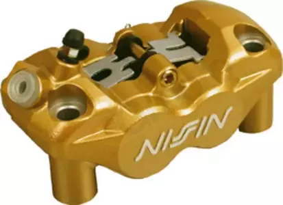 Nelimäntäinen vasen Nissin jarrusatula edessä kultainen - N4RC-108GL