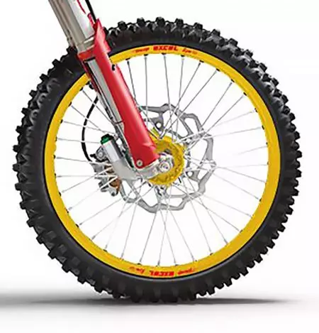Täydellinen etupyörä Tubeless 21x2.15x36T Haan Wheels kultainen / kultainen napa / hopeiset pyörät / hopeiset nipat - 155521/2/2/T