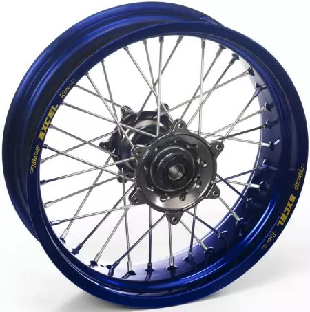 Roată spate completă 18x1.85x36T Haan Wheels albastru - 156212/5/1