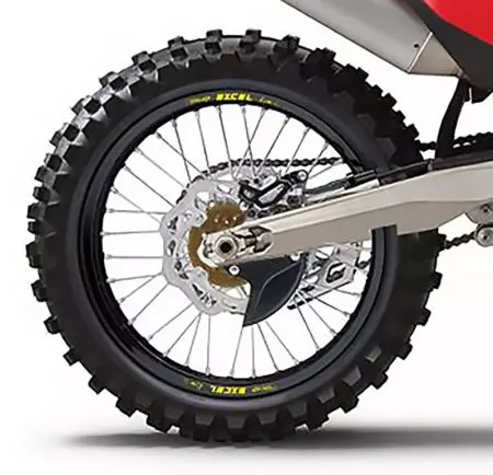 Sukomplektuotas galinis ratas 19x1.85x36T Haan Wheels juoda/magnio oranžinė stebulė/sidabriniai stipinai/sidabriniai antgaliai - 156015/3/9