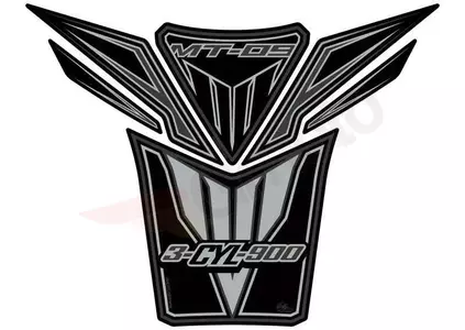 Tampone serbatoio nero/argento Yamaha MT-09 Motografix - TY022KS