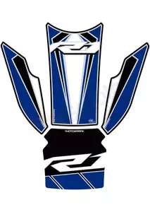 Подложка за резервоара бяла/синя Yamaha YZF-R1 Motografix - TY026B