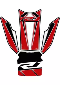 Подложка за резервоара бяла/червена Yamaha YZF-R1 Motografix