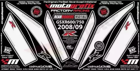 Naklejka owiewki na numer startowy tył Suzuki GSXR Motografix - RS018U