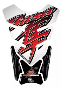 Plaque de réservoir blanc/rouge/noir Suzuki Motografix - TS019SW