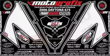Kit déco avant MOTOGRAFIX blanc Triumph Daytona - NT001U