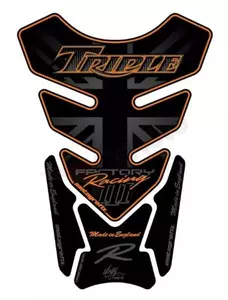 Подложка за резервоара Triple black/orange Triumph Motografix-1