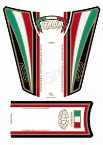 Tankpad weiß Italia Ducati Diavel 1200 Motografix - TD019WR