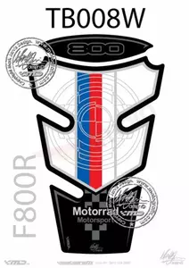 Tank Pad plavo/crveno/bijeli BMW F800R Motografix - TB008W