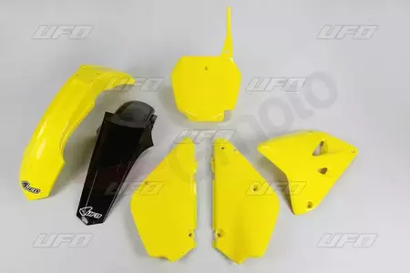 Conjunto de plástico UFO Suzuki Rm 85 amarelo preto 02-18 - SU405K999D