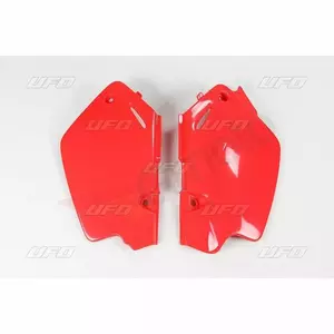 Sæt af bageste sidedæksler i plast UFO Honda CR 80R rød - HO03626070
