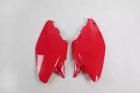 Conjunto de coberturas laterais traseiras em plástico UFO Honda CR 125R 250R vermelho - HO03658070