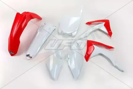 Set de materiale plastice UFO Honda CRF 250R 450R roșu alb - HO116999