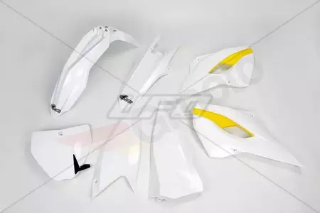 Kit plastique UFO couleur origine (2015) blanc/jaune Husqvarna - HU613999W