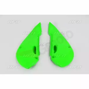 Komplet plastikowych osłon bocznych tylnych UFO Kawasaki KX zielony - KA03734026