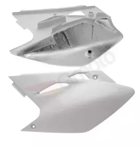 Juego de tapas laterales de plástico para UFOs traseros Kawasaki KXF 450F blanco - KA03771047
