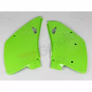 Uppsättning sidokåpor i plast för bakre UFO Kawasaki KLX450R grön - KA03790026
