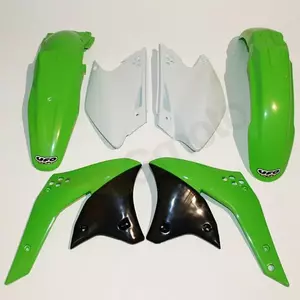 Komplet plastików UFO Kawasaki KXF 250 zielony biały - KA204999