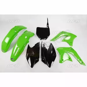 Verkleidungssatz Plastiksatz Verkleidung UFO Kawasaki KXF 250 grün schwarz - KA210999