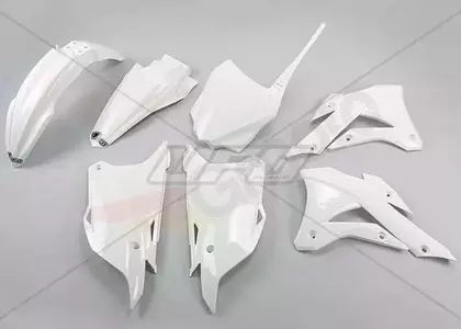 Set de materiale plastice UFO Kawasaki KX85 alb - KA222047