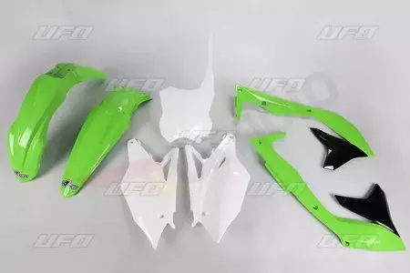 Set UFO kunststoffen Kawasaki KXF 450F groen zwart wit - KA223999