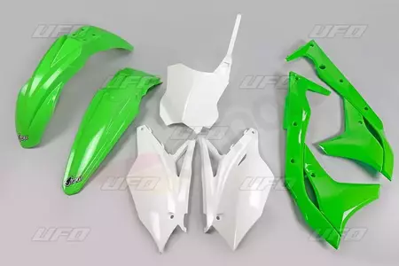 Juego de plásticos UFO Kawasaki KXF 250 verde blanco - KA225999A