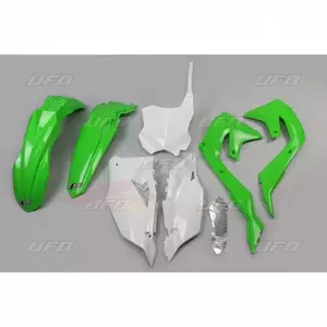 Sæt med UFO-plast Kawasaki KXF 450 grøn hvid - KA227999