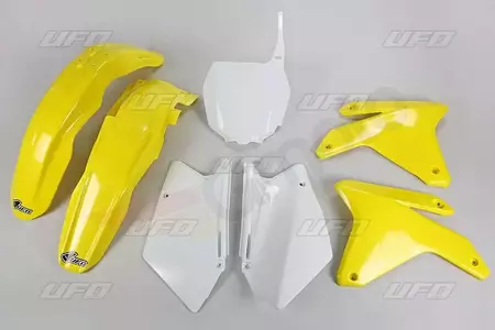 Set de plastique UFO Suzuki RM-Z 450 galben alb - SU404999