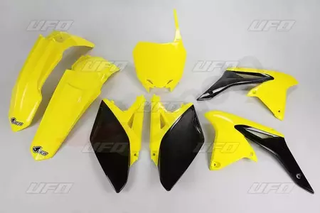 Пластмасов комплект UFO Suzuki RM-Z 250 жълт черен - SU411999