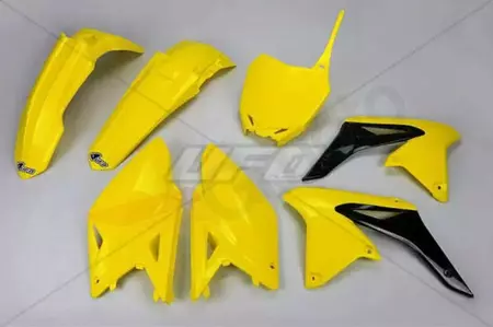 Komplet plastików UFO Suzuki RM-Z 250 żółty czarny  - SU416999K
