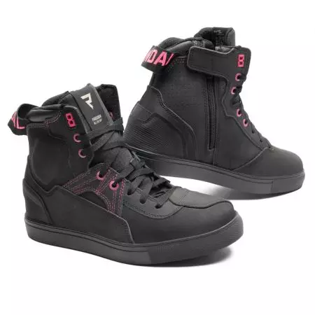 Ženski motoristični škornji Rebelhorn Vandal Lady black/pink 36-1