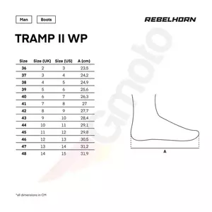 Botas de motociclismo Rebelhorn Tramp II WP pretas 36-10