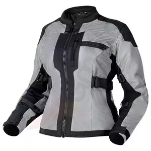 Jachetă de motocicletă din material textil pentru femei Rebelhorn Scandal II Lady argintiu și negru M-1