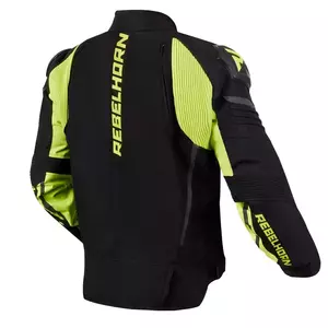 Jachetă de motocicletă Rebelhorn Vandal din material textil negru și galben fluo 10XL-2