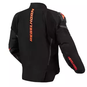 Rebelhorn Vandal jachetă de motocicletă din material textil negru și roșu L-2