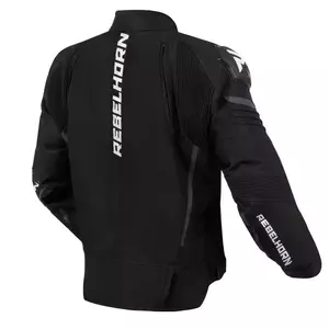 Rebelhorn Vandal jachetă de motocicletă din material textil negru și alb S-2