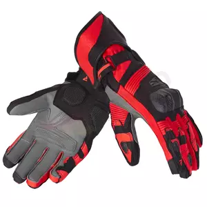 Rebelhorn Fighter кожени ръкавици за мотоциклет черно и червено флуо M - RH-GLV-FIGHTER-02-M